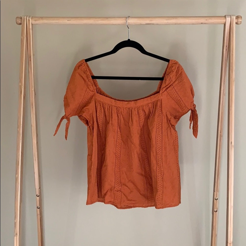 Universal Thread Short Sleeve Pointelle Top